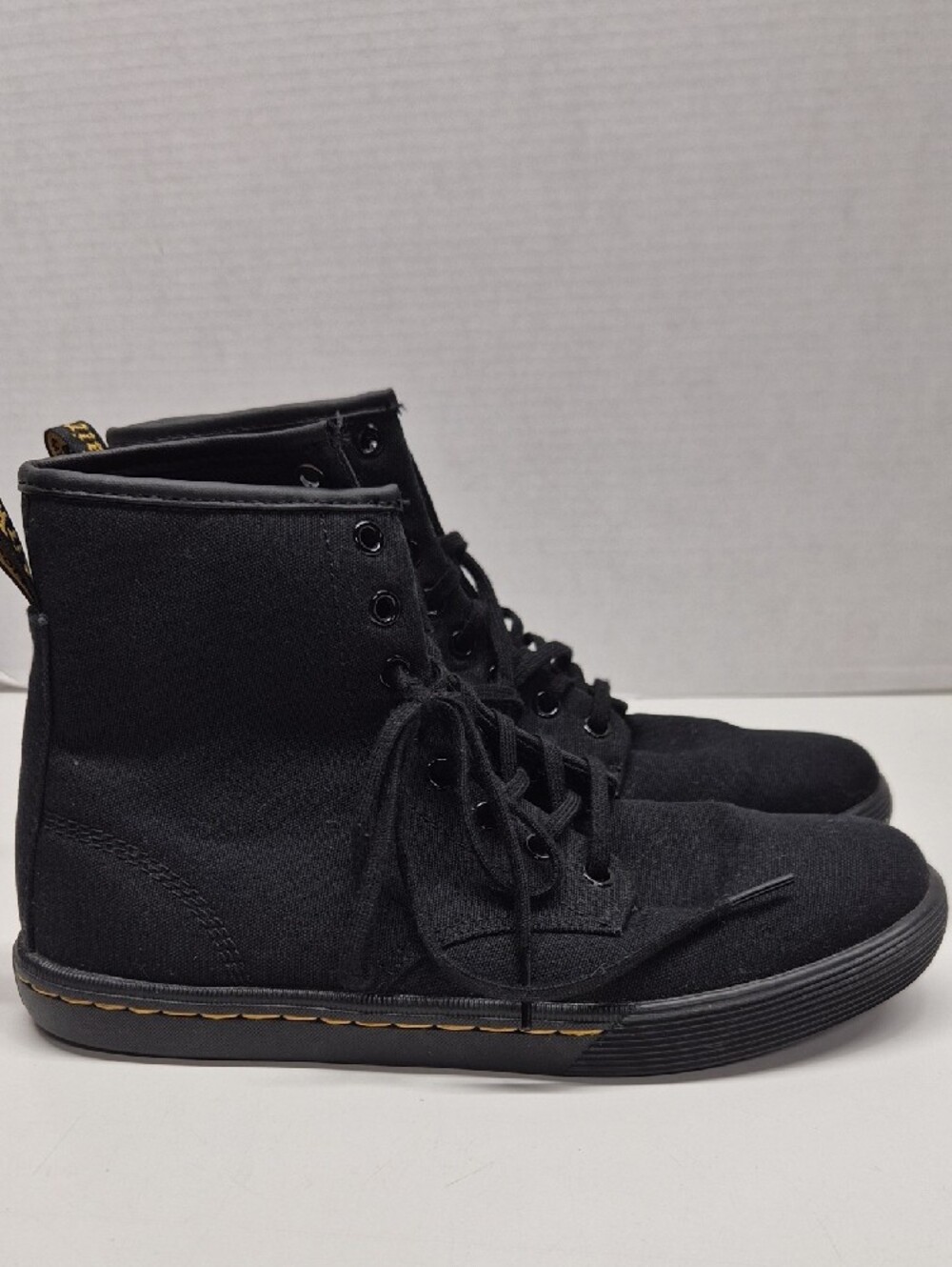 Dr Martens Sheridan Canvas Boots High Top Lace Up Sneakers Shoes Boot Black 8